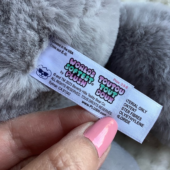 Worlds Softest Plush Grey Elephant Beverly Hills Teddy Bear Co Stuffed Animal - Picture 9 of 12